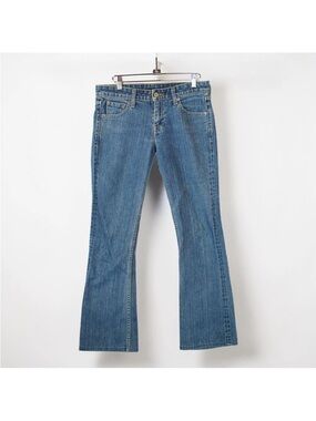 Vintage Levi's Premium Superlow Flare Jeans Womens 28x28 Mid Wash Stretch 50518
